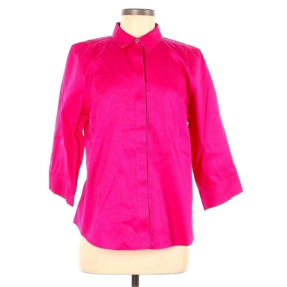 Chico's Long Sleeve Button-Down Shirt Size Med (1) - Picture 1 of 5